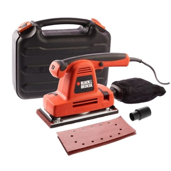 Вибрац. брусилка со 10 хартии 310W 115x230mm куфер Black+Decker