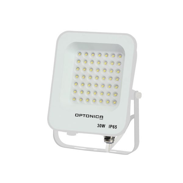 LED SMD РЕФЛЕКТОР БЕЛ 30W 2700LM AC220-240V 90° IP65 6000K