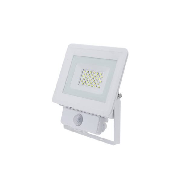 LED SMD РЕФЛЕКТОР БЕЛ 30W AC170-265V 100° IP65 2700K - СО СЕНЗОР